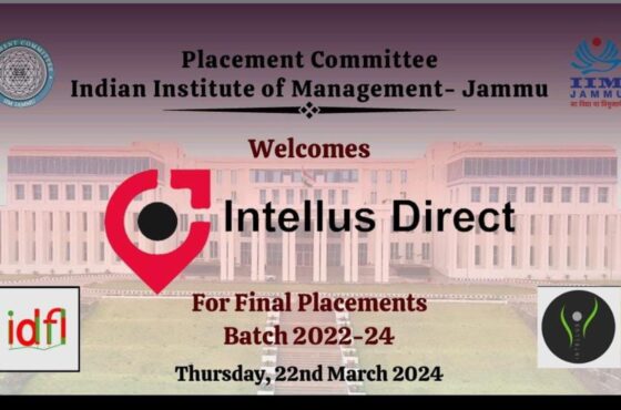 Campus Placement Drive At IIM Jammu